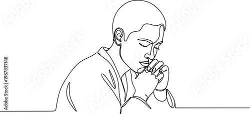 Man eating food with hand.