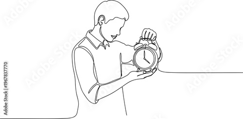 Man holding a coffee mug.