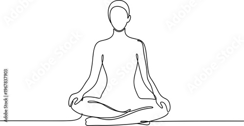 Person sitting in meditation posture.