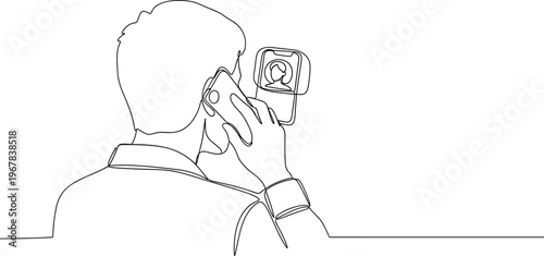 Man taking a selfie photo.