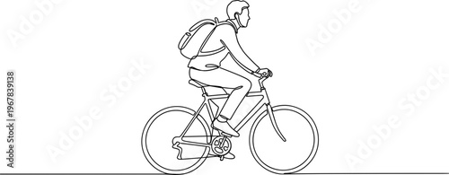 Person Riding a Bicycle Outdoors.