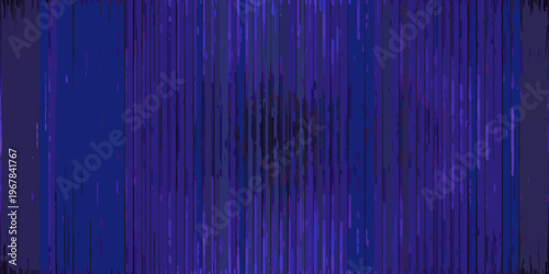 Abstract vertical lines in shades of blue and purple create a textured image