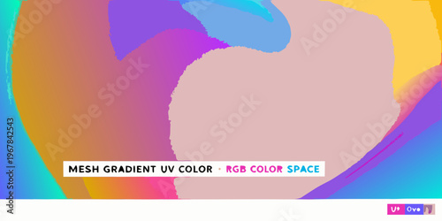 Abstract colorful background with overlapping shapes and vibrant gradients