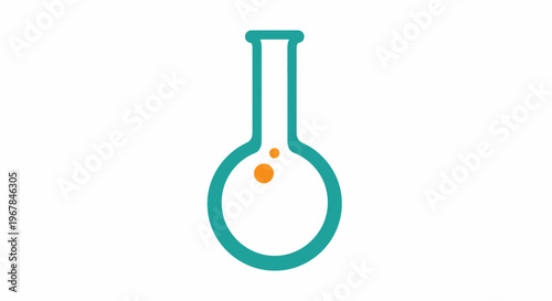 Glass Flask with Bubbles - Science, Chemistry, and Research Icon