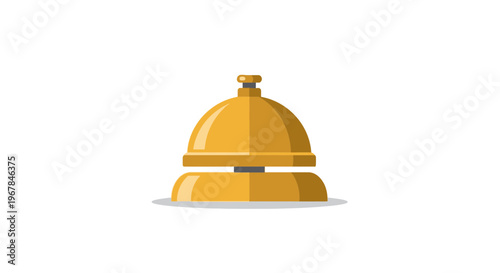 Golden Vintage Hotel Bell Icon