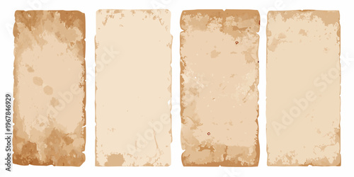 Four rectangular paper textures displaying varying shades of beige