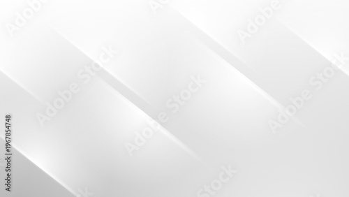 Minimalist white background with elegant diagonal light and shadow