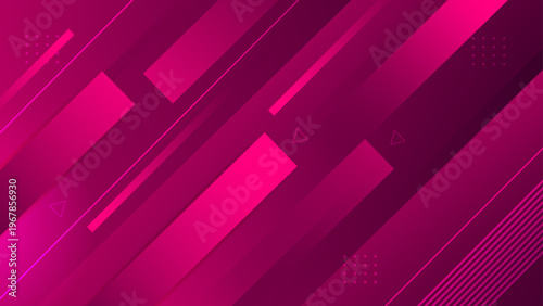 Stylish pink and magenta abstract background with bold diagonal shapes and modern aesthetic patterns