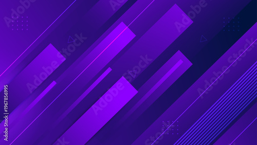 Professional purple abstract background with sharp diagonal lines and dark geometric tech patterns