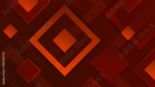 Sophisticated maroon and red abstract background featuring layered diamond shapes and luxury geometric lines