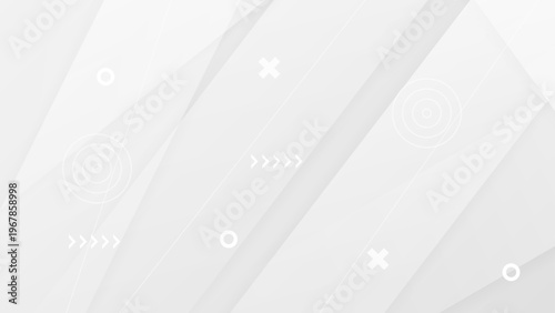 Minimalist white and grey background with light tech overlays and subtle geometric shapes for medical or high-tech website design