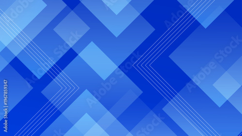 Abstract blue background with overlapping transparent diamond shapes