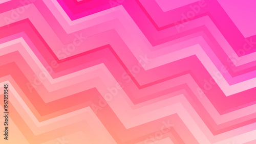 Soft pink and magenta gradient background with zigzag geometric shapes