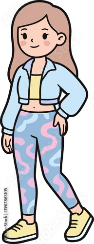 Cute Women Poses Illustration