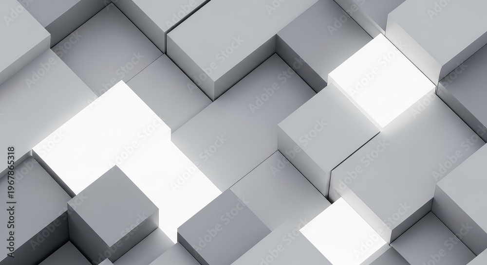Obraz premium A sophisticated geometric background featuring a series of grey and white rectangular shapes arranged in a clean, textured mosaic pattern, minimalist, greyish, graphic