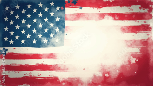 American flag, patriotic symbol, vintage distressed texture, red white blue colors