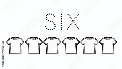 Thicken the six and colour in the shirt