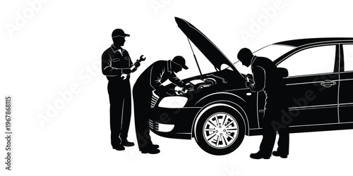 Skilled mechanics perform meticulous vehicle inspection and repair work, ensuring optimal automotive performance and customer satisfaction