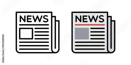 Vector Newspaper Flat Illustration