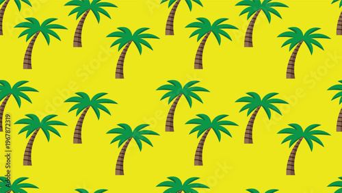 palm tree cartoon seamless pattern background