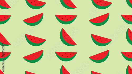 watermelon cartoon seamless pattern background. wallpaper and fabric decoration 