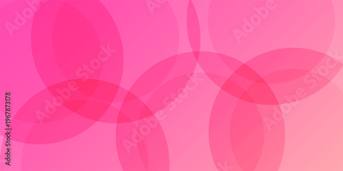 Pastel pink composition featuring translucent circular shapes with smooth gradient transitions.