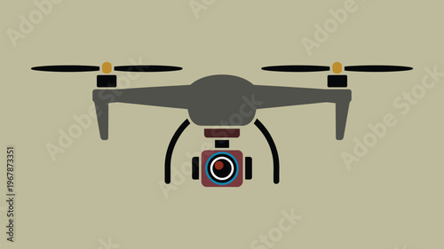Drone, aerial, vector drone icon, gray drone