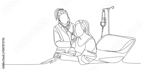 A female doctor is examining a female patient who is a grandmother