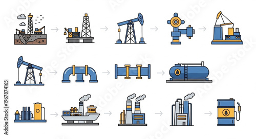 Oil and Gas Production Process - From Extraction to Fuel.