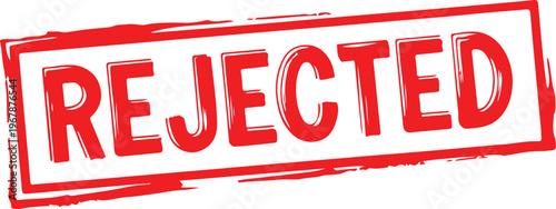 Bold red rejected stamp on white background red stamp 1