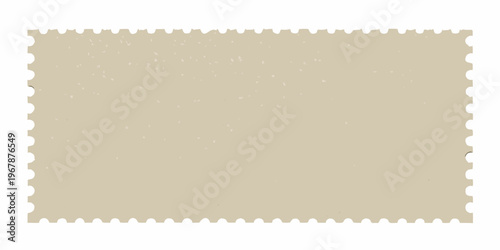A vintage rectangular postage stamp with a textured beige background