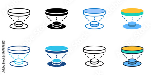 NFT minting icons set multiple style collection. Editable stroke 
