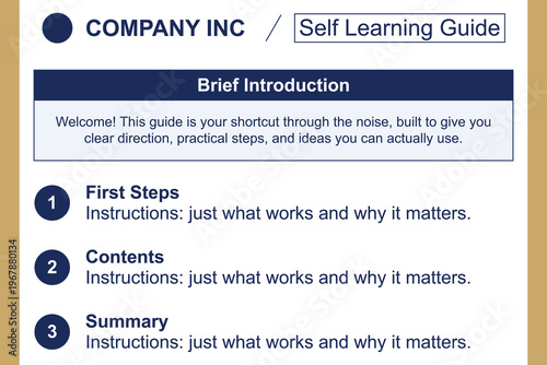 Modern self learning guide template