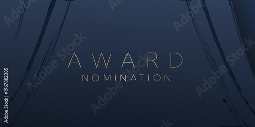 Elegant award nomination announcement with golden text on dark background
