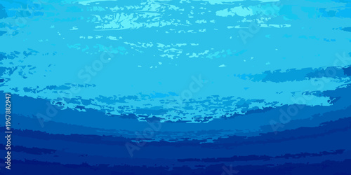 Abstract underwater scene with varying shades of blue and white