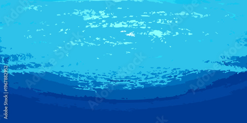 Abstract underwater scene with varying shades of blue and light