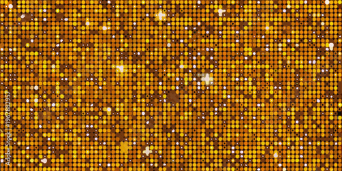 Golden dotted background with bright highlights and a sparkling effect