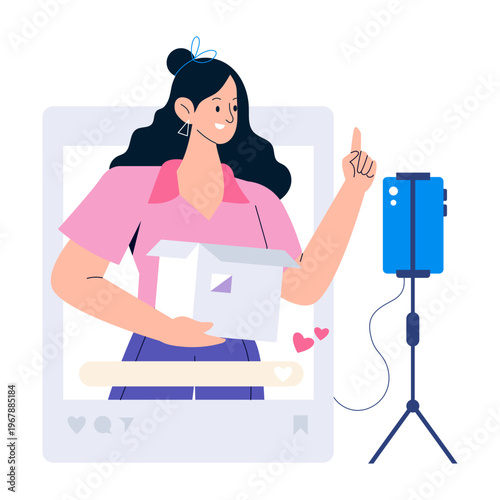 A flat style illustration showing brand identity