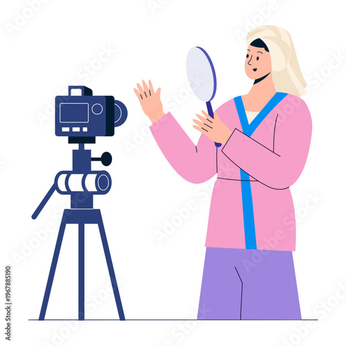 Flat style illustration representing targeted promotion