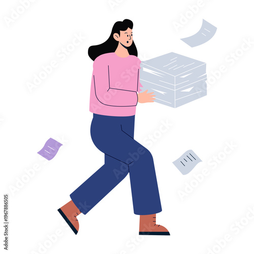 Flat style illustration representing content management