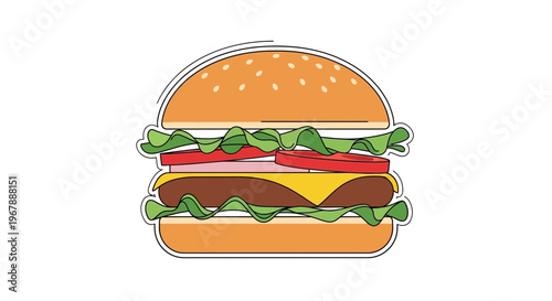 Delicious Burger Illustration