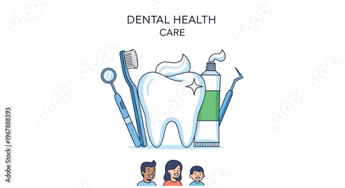 Dental Health Care: Toothbrush, Toothpaste, Dental Tools, Healthy Tooth
