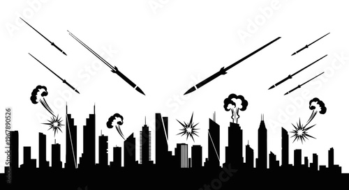 City Skyline with Comic Effect.