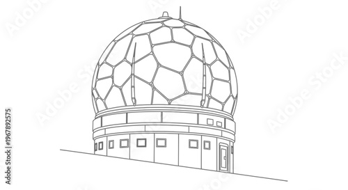 Large Dome Structure Architecture Building.