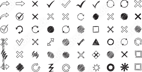 A minimalist dark blue square icon featuring a rounded corner design with small white text labels indicating EPS format and Brush Stroke 2, presented as a clean digital graphic asset for creative use.