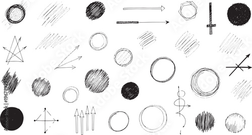 Minimalist dark blue UI card design featuring a rounded rectangular border frame with subtle typography indicating an EPS file format and a brush stroke five element for professional graphic assets.