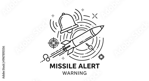 Missile warning alert system rocket launch.