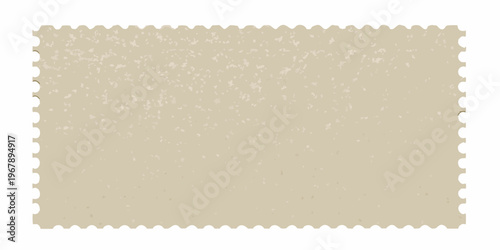 A vintage blank postage stamp with a textured aged appearance