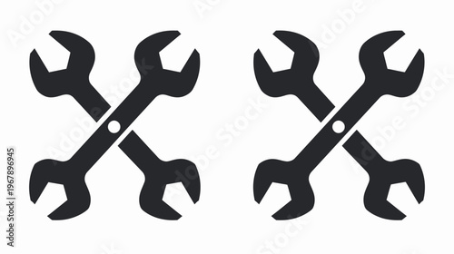 Pair of Crossed Wrenches