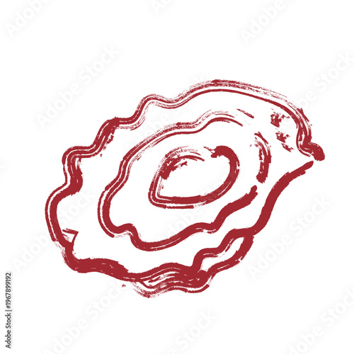 handdrawn red wax seal illustration